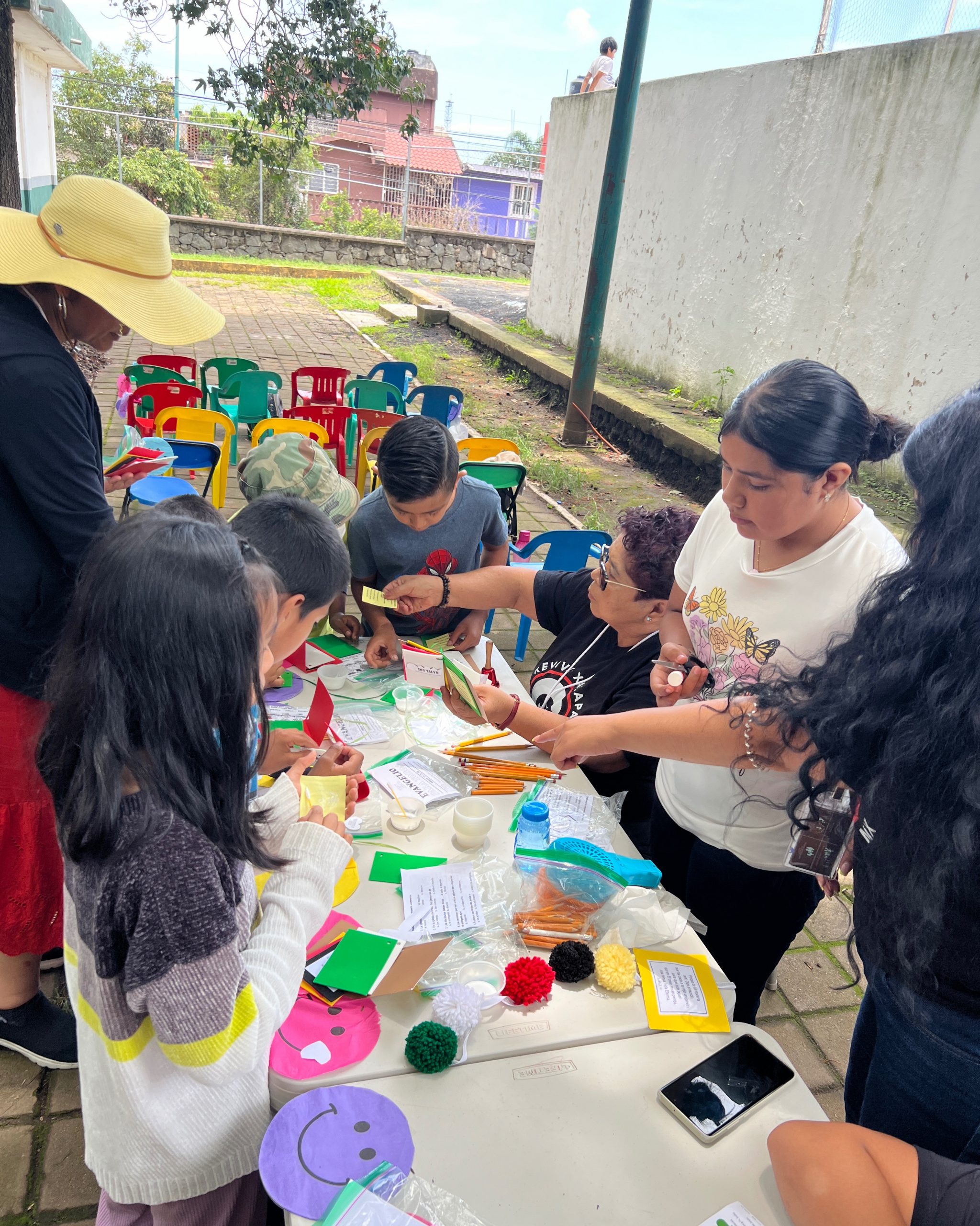 Mission team serving